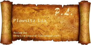 Plavsitz Lia névjegykártya